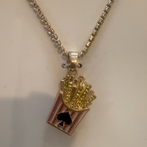 Kate Spade x Target French Fry Crystal Pendant Necklace – 16” + 3” Extender NIB - Picture 4 of 7